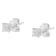 10K White Gold Diamond Composite Stud Earring 1/4ctw