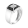 Sterling Silver 3/8ctw Composite Enhanced Black and White Diamond Men's
Band Ring (H-I, I2-I3)