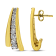 10K Yellow Gold Over Sterling Silver 1/2ctw Round Diamond Graduated
Huggie Stud Earrings