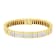 14K Yellow Gold 3 5/8ctw Invisible Set Princess-Cut Diamond ID Tennis Bracelet