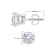 3.00ctw Round Lab Grown Diamond Solitaire 14K White Gold Stud Earrings