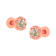 14K Rose Gold Over Sterling Silver 1.0ctw Round Diamond Solitaire
Milgrain Stud Earrings