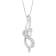 10K White Gold Espira 1/5ctw Round Cut Diamond Swirl Pendant With Chain
(J-K, I1-I2)