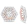14K Two-tone Gold 1 7/8 Cttw Diamond Double Halo Earring Jacket for 6mm
Round Studs