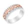 10K White and Rose Gold 1/3ctw Diamond Infinity Ribbon Band Ring (I-J
Color, I1-I2 Clarity)