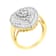 10K Yellow Gold 1.0ctw Mixed Cut Diamond Oval Shaped Cluster Ring (I-J
Color, I1-I2 Clarity)