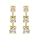14K Yellow Gold 1/2ctw Round Diamond 3 Stone Graduated Drop Past,
Present and Future Stud Earrings