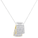 14K Two-tone Gold 2.0ctw Princess Cut Diamond Foldover Box Pendant 18”
Box Chain