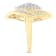 10K Yellow Gold Diamond Cocktail Ring (3/4 Cttw, I-J Color, I2-I3 Clarity)