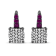 Black Rhodium Over 18K White Gold 7/8 Cttw Round Diamond and Graduated
Ruby Drop Earrings