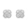 0.50ctw Round-Cut Diamond .925 Sterling Silver Floral Cluster and Halo
Stud Earring