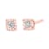 0.10ctw Round Brilliant-Cut Diamond 10K Rose Gold Over Sterling Silver
Stud Earrings