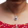Sterling Silver Oval Amethyst and Round Diamond Accent Fashion Drop
Pendant 18 Inch Chain