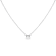 14K White Gold 1/4ctw Lab Grown Oval Diamond East West 18" Necklace
(G-H Color, VS2-SI1 Clarity)
