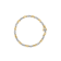 10K Two-Tone Gold 1/2ctw Diamond Alternating 3 Stone and X-Link Bracelet
(I-J Color, I2-I3 Clarity)