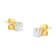10K Yellow Gold Over Sterling Silver Diamond Stud Earring 1/4ctw