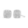 10K White Gold 1/2ctw Invisible-Set Princess Cut and Prong-Set Baguette
Diamond Stud Earrings