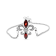 Sterling Silver Garnet and Diamond Accent Lariat 4”-10” Fleur De Lis
Adjustable Bolo Bracelet