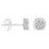 .925 Sterling Silver 1/3 cttw Round-cut Diamond Floral Stud Earring (I-J
Clarity, I3 Color)