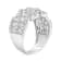 10K White Gold 3.00ctw Diamond Multi Row Cluster Band Ring (I-J Color,
I3 Clarity)