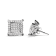 10K White Gold 1 1/4 Cttw Princess Diamond Composite Double Square and
Halo Stud Earrings