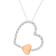 10KT Two Tone Gold 1/6 cttw Diamond Floating Heart Pendant Necklace
(K-L, I1-I2)