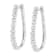 Sterling Silver 1/4ctw Miracle-Set Round-Cut Diamond Hoop Earring