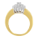 10K Yellow Gold 1.0ctw Marquise Composite Diamond Cluster Cocktail Ring
(H-I Color, SI2-I1 Clarity)
