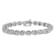 Sterling Silver 1/10 cttw Diamond "X" Link Tennis Bracelet
(I-J, I2-I3) - 7.25"