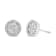 14K White Gold 1.0ctw Brilliant-Cut Diamond Halo-Style Cluster Round
Button Stud Earrings