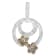 Sterling Silver 1ctw Round Cut Diamond Floral Garden Pendant With Chain
(H-I, I1-I2)