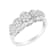 .925 Sterling Silver 1/2 cttw Lab-Grown Diamond 5 Flower Ring (F-G
Color, VS2-SI1 Clarity) - Size 7