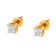 0.25ctw Princess-Cut Diamond 10K Yellow Gold Stud Earring