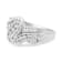 10K White Gold Ring 3/4ctw Round and Baguette-Cut Diamond Bypass Ring
(H-I Color, I2-I3 Clarity)
