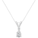 10K White Gold 1/5 cttw Diamond Pear Pendant Necklace (H-I, SI1-SI2)