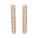 18K Rose Gold 1/3 Cttw Round Cut Diamond Hoop Earrings (F-G Color,
VS1-VS2 Clarity)