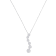 14K White Gold 1.0ctw Diamond Cluster Journey Pendant With Chain (H-I, I1-I2)