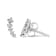 10K White Gold 1/10 Cttw Diamond Journey Style Climber Stud Earrings
(H-I Color, I1-I2 Clarity)