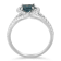 14K White Gold 1-1/3ctw White & Blue Diamond Halo Ring (G-H and
Fancy Blue Color, SI2-I1 Clarity)