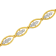 10K Yellow Gold Over Sterling Silver 1.0ctw Round Diamond Link Bracelet