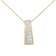 14K Yellow Gold 1 1/2ctw Princess Cut Diamond Greek Column Pendant With
Chain(G-H, VS1-VS2)