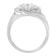 14K White Gold Floral Cluster Diamond Ring (1.0ctw, H-I Color, SI2-I1 Clarity)