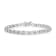 Sterling Silver 1/6ctw Miracle Set Diamond Infinity Link and Station
Tennis Bracelet