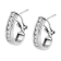 Sterling Silver Channel Set 1/2ctw Lab Grown Round Diamond Omega Back
Huggie Hoop Earrings