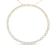 10K Yellow Gold Over Sterling Silver 4ctw Diamond Circle Hoop Necklace
(J-K Color, I1-I2 Clarity)