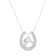 Sterling Silver 1/4ctw Diamond U Shape Pendant w\chain(I-J, I3-Promo)