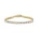 10K Yellow Gold Over Sterling Silver 1.0 Ctw Diamond Heart Tennis Bracelet