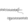 Rhodium Over Sterling Silver 1/10 Cttw Diamond "S" Tennis Bracelet