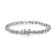 Rhodium Over Sterling Silver 1/10 Ctw Diamond Open Circle Tennis Bracelet
