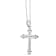 Sterling Silver 1/4ctw Round-Cut Diamond Cross 18" Pendant
w\chain(I-J Color, I3-Promo Quality)